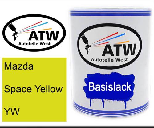 Mazda, Space Yellow, YW: 1L Lackdose, von ATW Autoteile West.